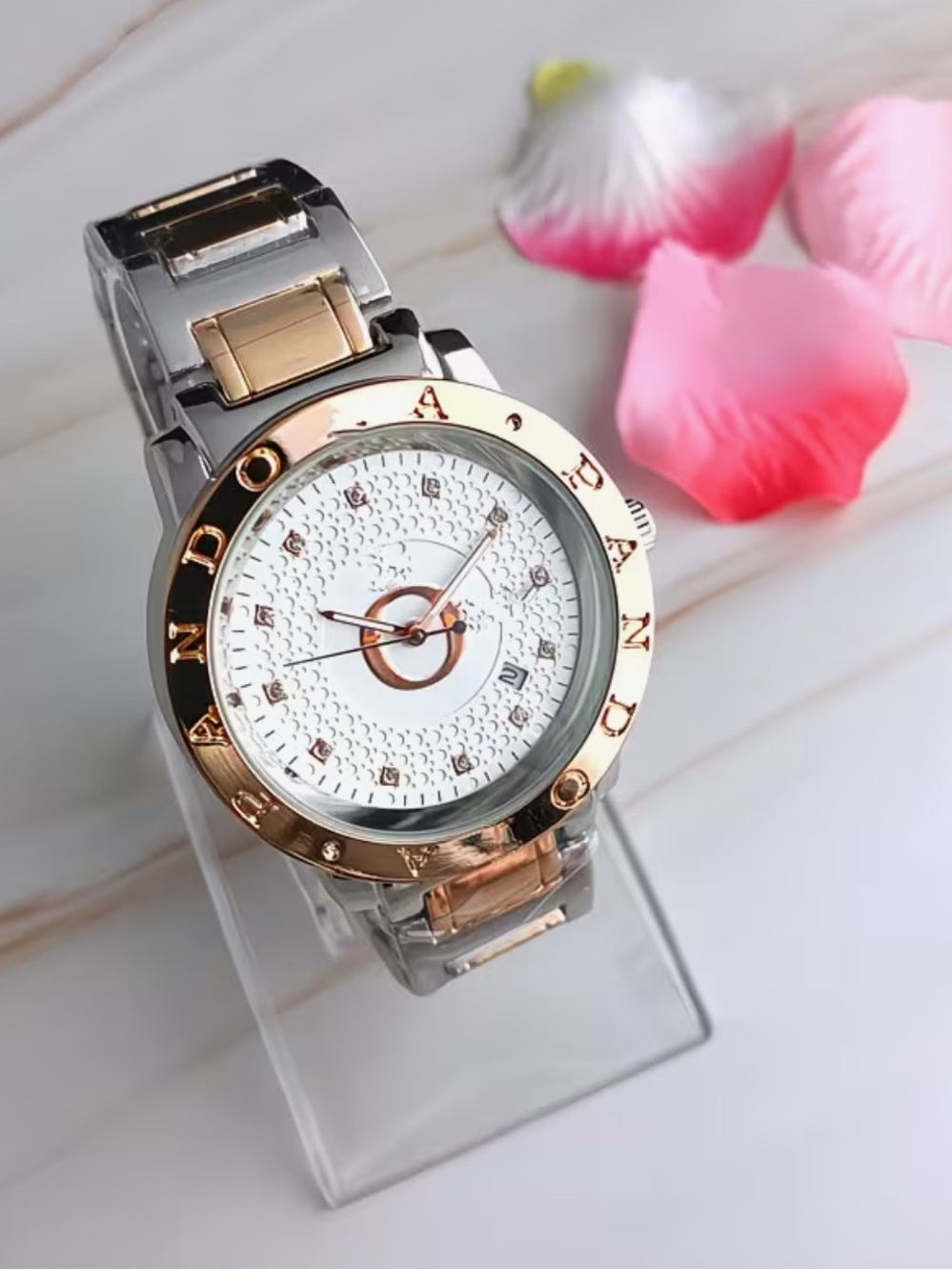 New Pandora Elegant Two-Tone Women's Watch - Rose Gold & Silver